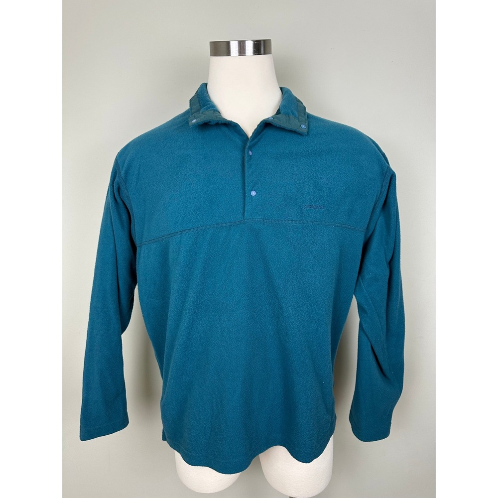 Vintage Patagonia Snap‎ T Fleece Pullover USA Teal Blue L